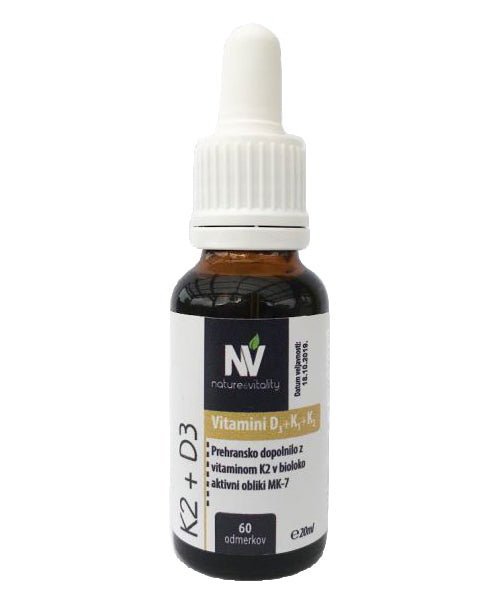 vitamin D3 and K2 in drops - 100% organic, ecological, natural